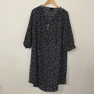 EUC - Lane Bryant Polka Dots 3/4 SleeveTunic Dress